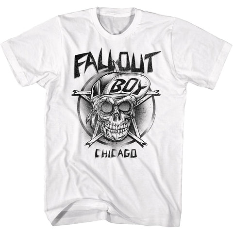 Fall Out Boy White Adult S/S Tshirt