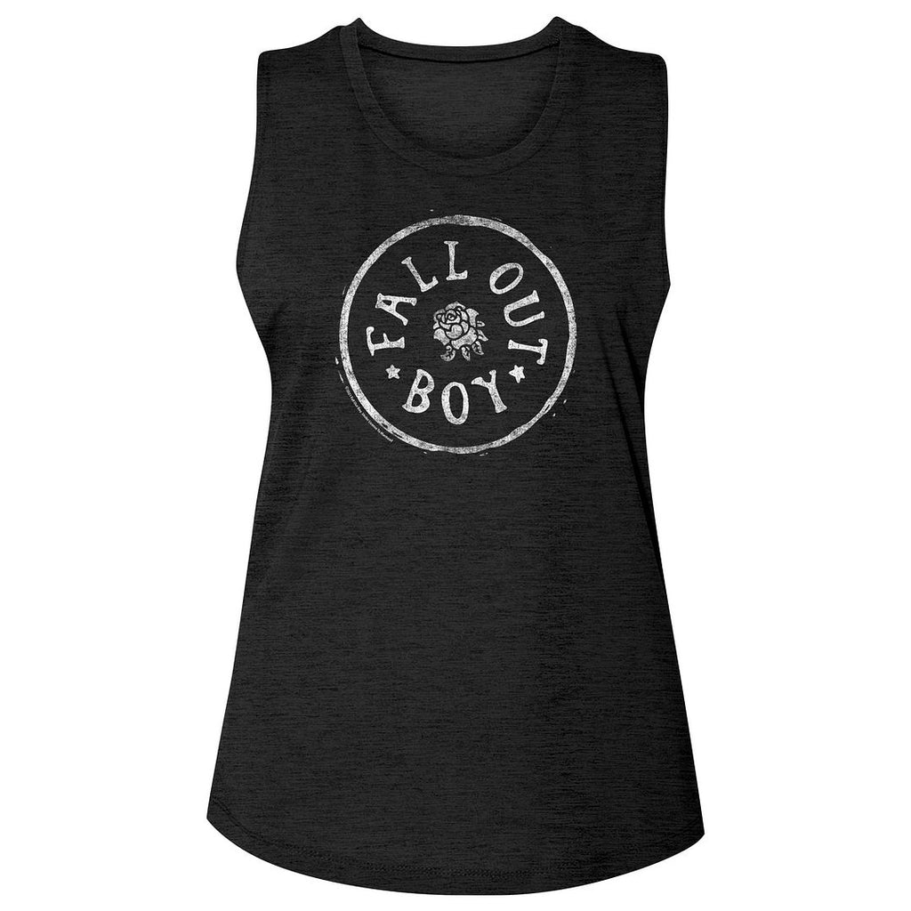 Fall Out Boy Black Ladies Sleeveless Slub