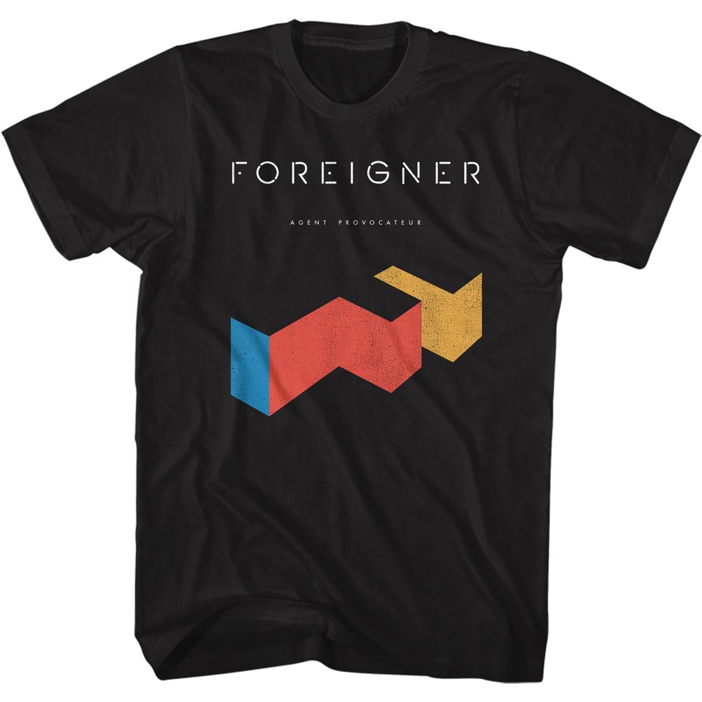 Foreigner Black Adult S/S Tshirt