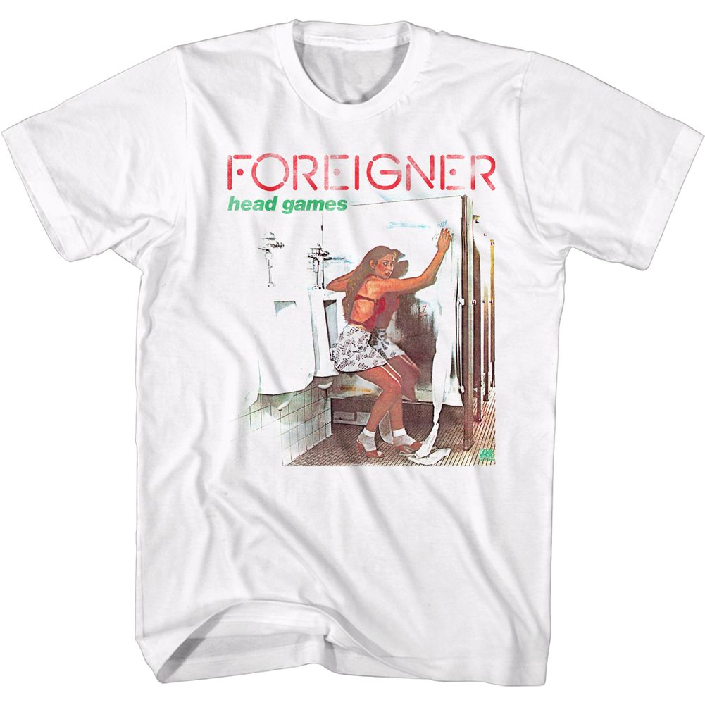 Foreigner White Adult S/S Tshirt