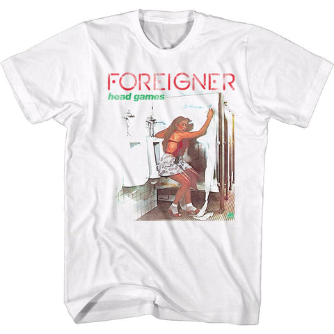 Foreigner White Adult S/S Tshirt