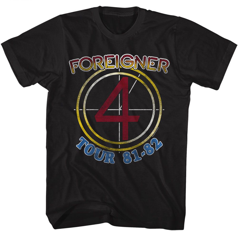 Foreigner Black Adult S/S Tshirt