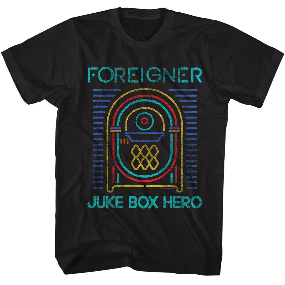 Foreigner Black Adult S/S Tshirt