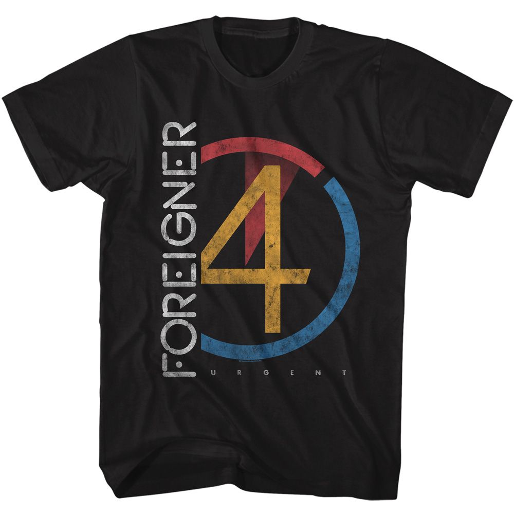 Foreigner Black Adult S/S Tshirt