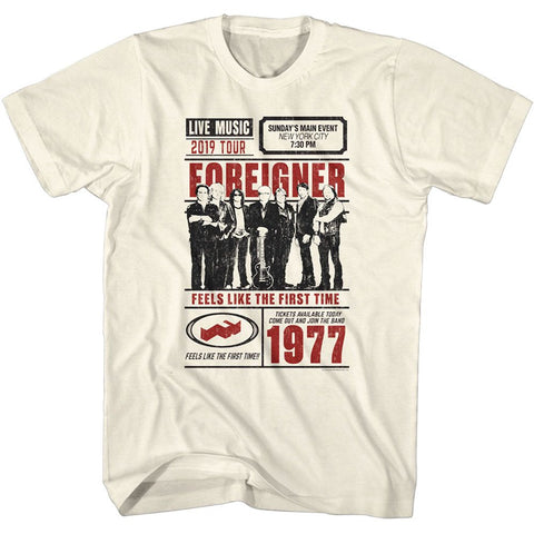Foreigner Natural Adult S/S Tshirt