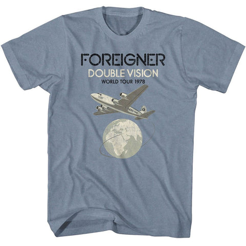 Foreigner Indigo Heather Adult S/S Tshirt