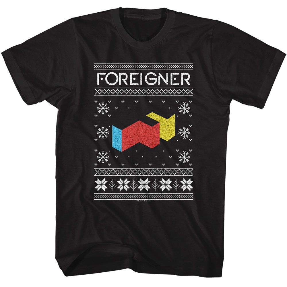 Foreigner Black Adult S/S Tshirt