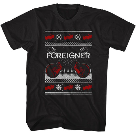 Foreigner Black Adult S/S Tshirt