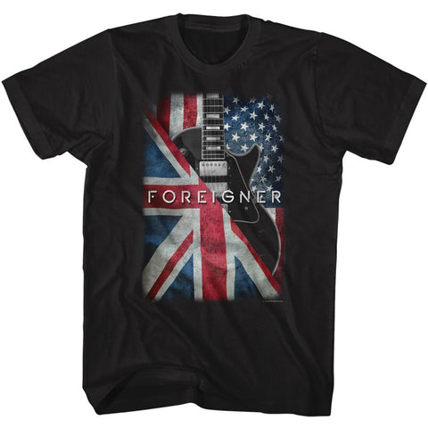 Foreigner Black Adult S/S Tshirt