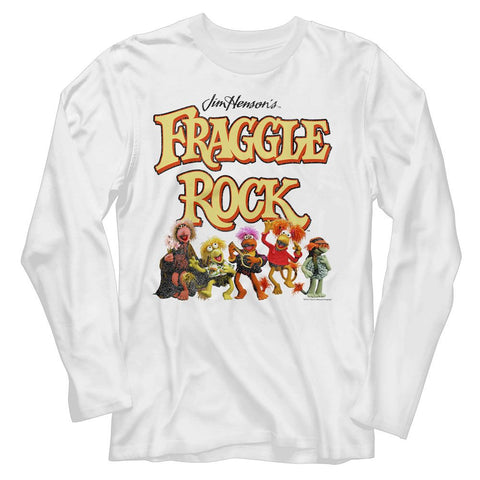 Fraggle Rock White Adult Long Sleeve Tshirt