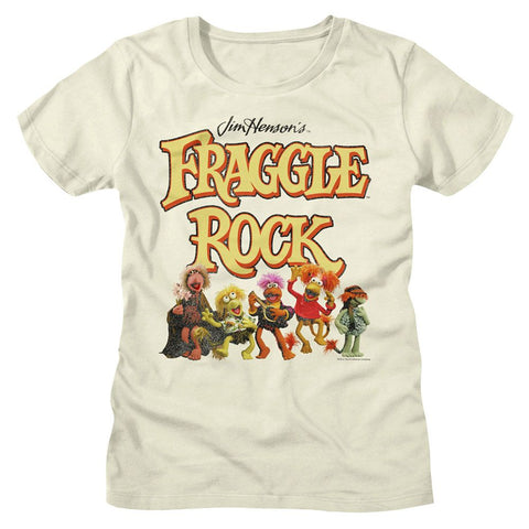 Fraggle Rock Vintage White Ladies Short Sleeve Tshirt