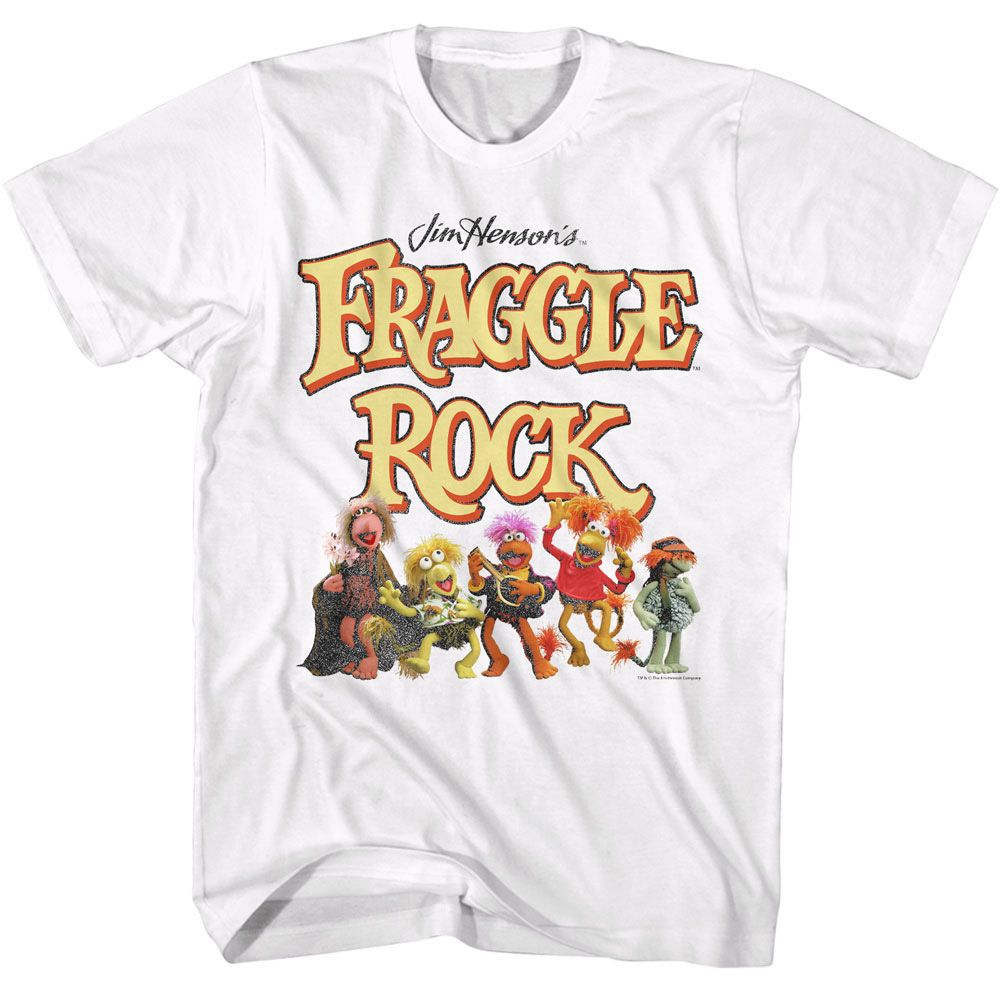 Fraggle Rock White Adult Short Sleeve Tshirt