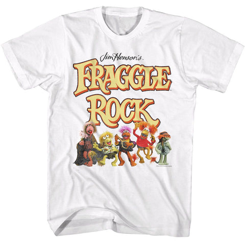 Fraggle Rock White Adult Short Sleeve Tshirt