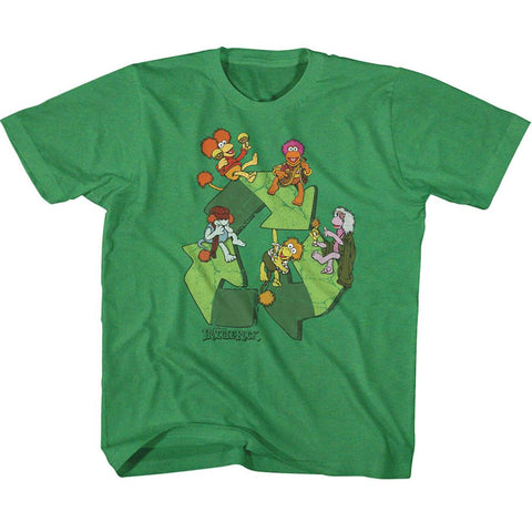 Fraggle Rock Vintage Green Youth Short Sleeve Tshirt