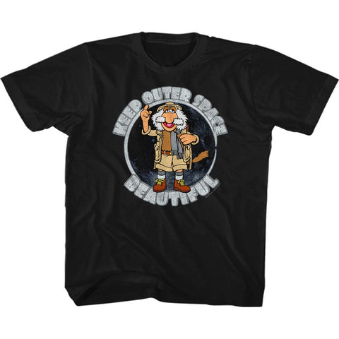Fraggle Rock Black Toddler Short Sleeve Tshirt