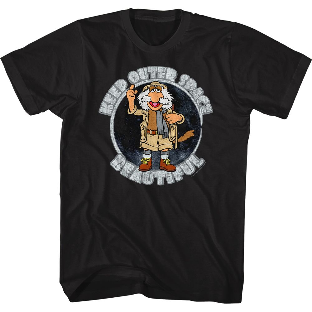 Fraggle Rock Black Adult Short Sleeve Tshirt