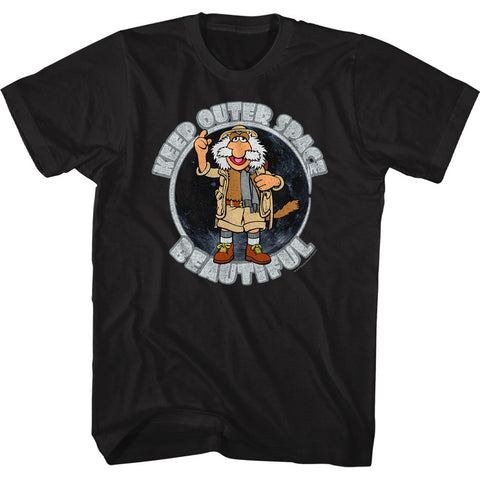 Fraggle Rock Black Adult Short Sleeve Tshirt