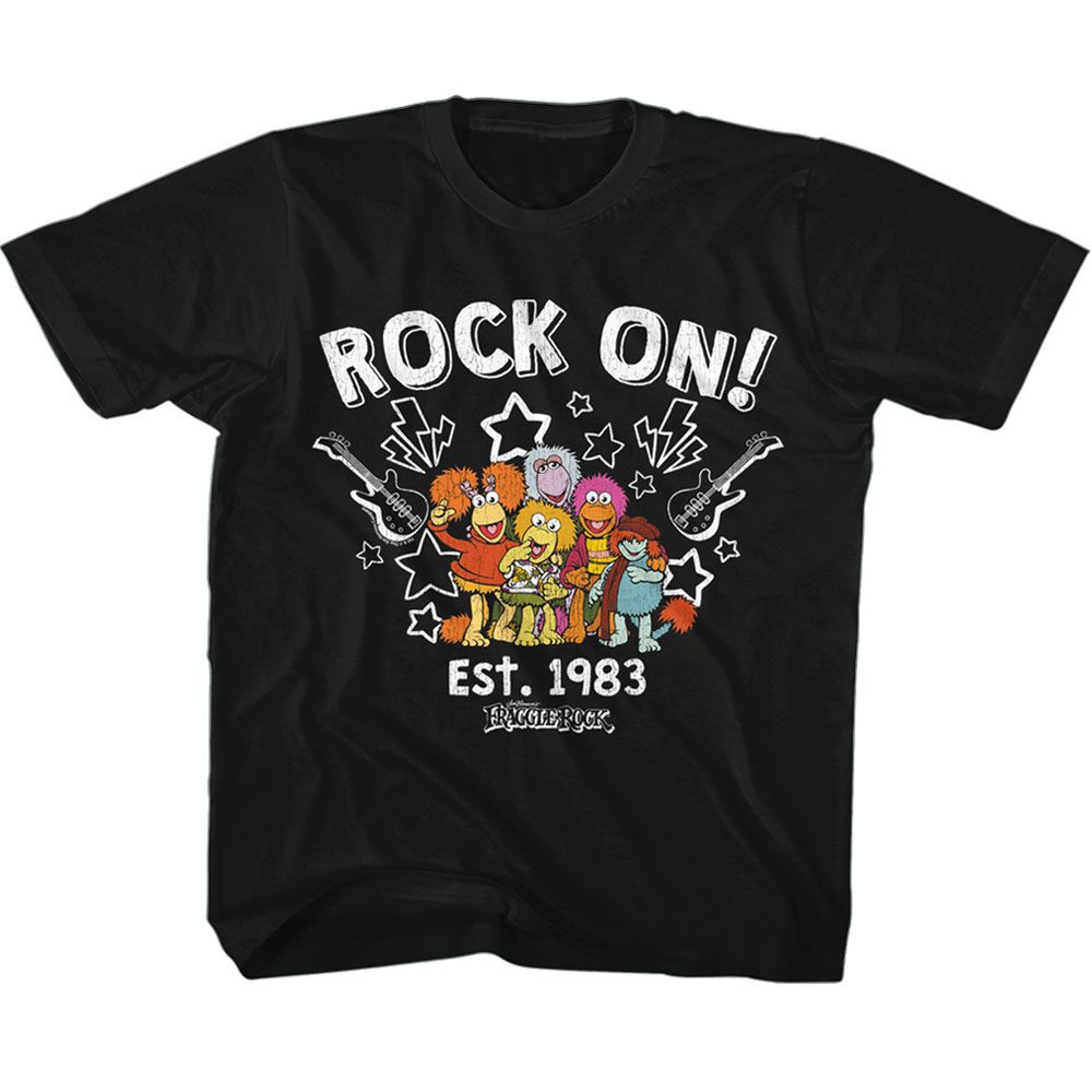 Fraggle Rock Black Youth Short Sleeve Tshirt