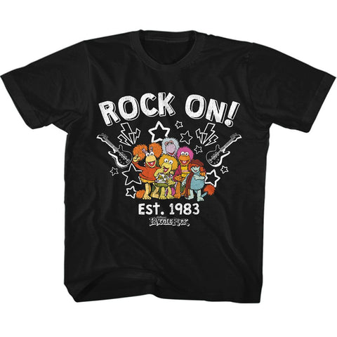 Fraggle Rock Black Youth Short Sleeve Tshirt
