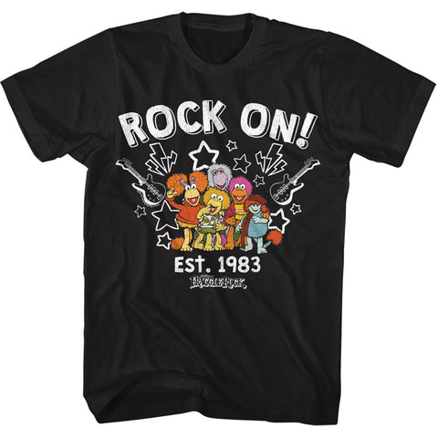 Fraggle Rock Black Adult Short Sleeve Tshirt