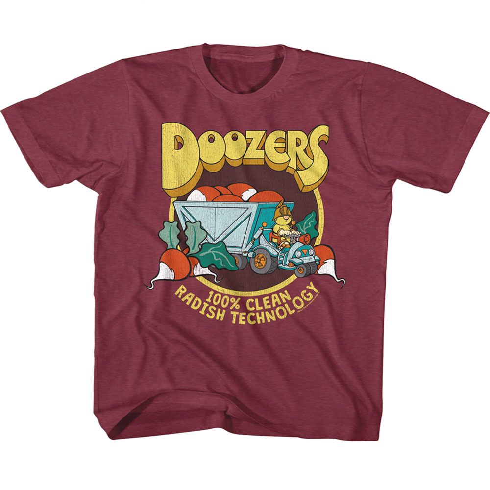 Fraggle Rock Vintage Burgundy Toddler Short Sleeve Tshirt