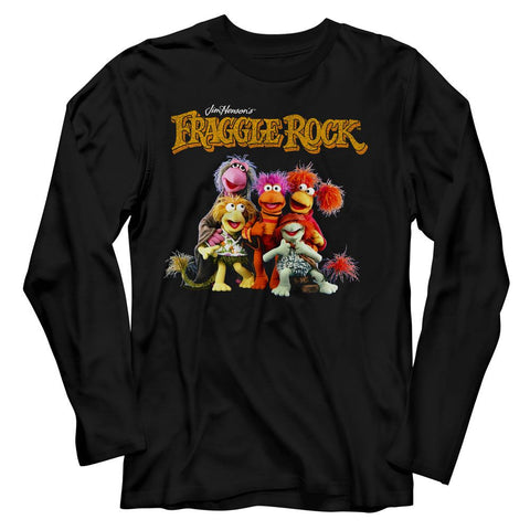 Fraggle Rock Black Adult Long Sleeve Tshirt