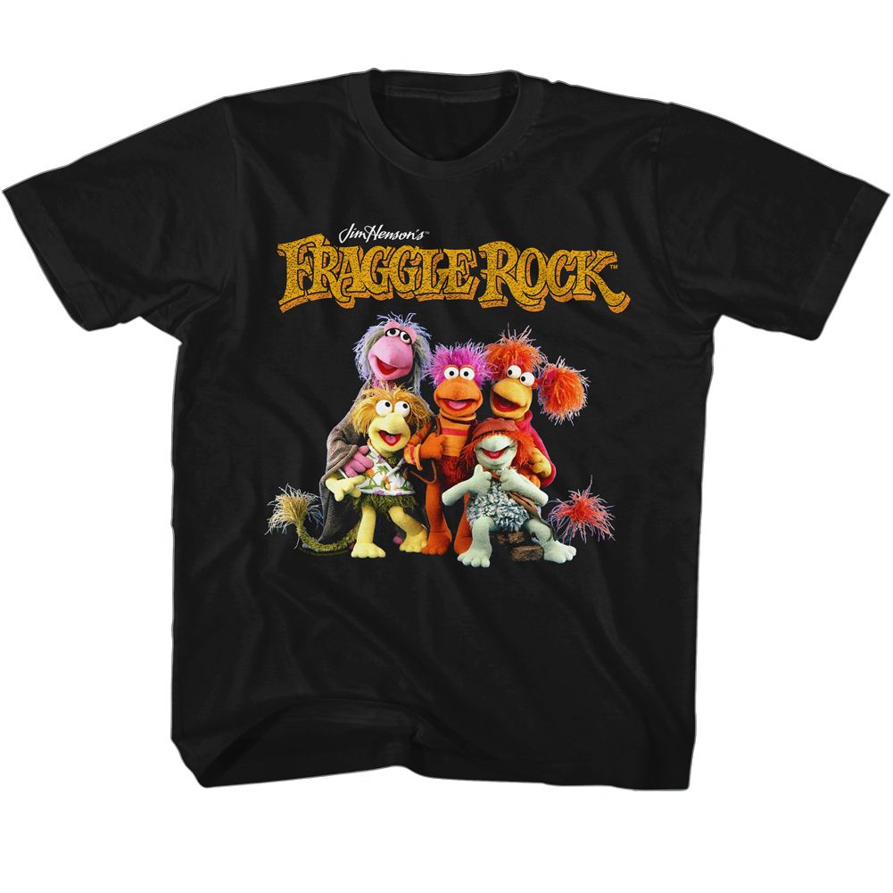 Fraggle Rock Black Toddler Short Sleeve Tshirt