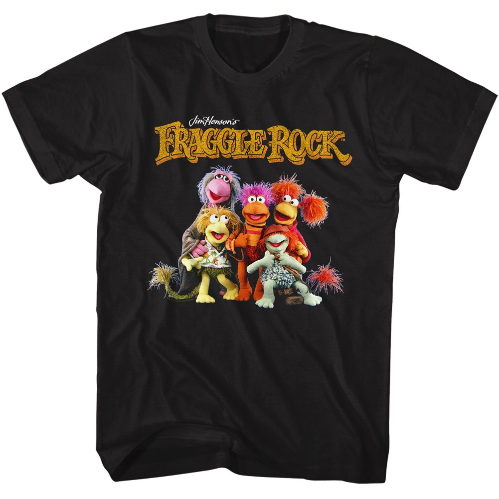 Fraggle Rock Black Adult Short Sleeve Tshirt
