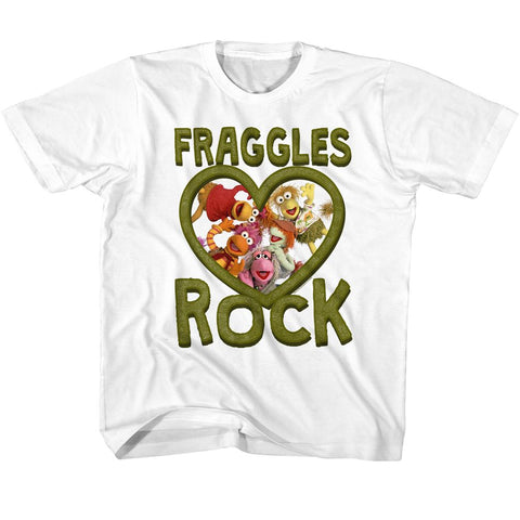 Fraggle Rock White Youth Short Sleeve Tshirt