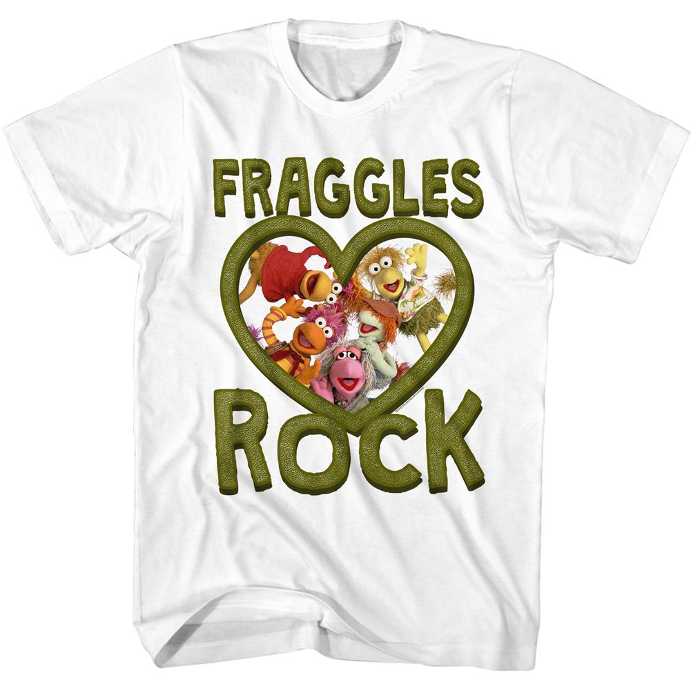 Fraggle Rock White Adult Short Sleeve Tshirt
