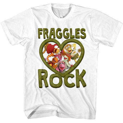 Fraggle Rock White Adult Short Sleeve Tshirt