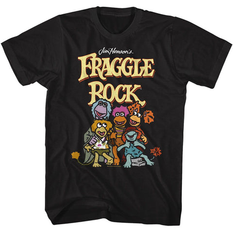 Fraggle Rock Black Adult Short Sleeve Tshirt