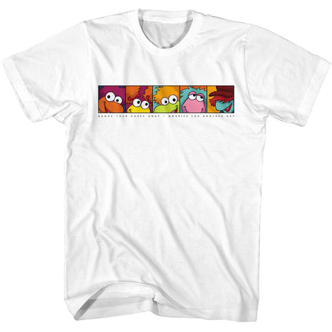 Fraggle Rock White Adult Short Sleeve Tshirt