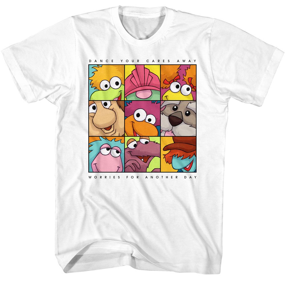 Fraggle Rock White Adult Short Sleeve Tshirt