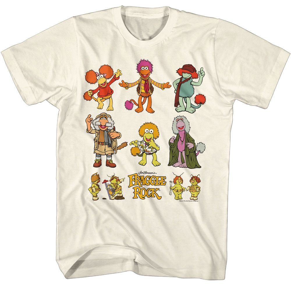Fraggle Rock Natural Adult Short Sleeve Tshirt
