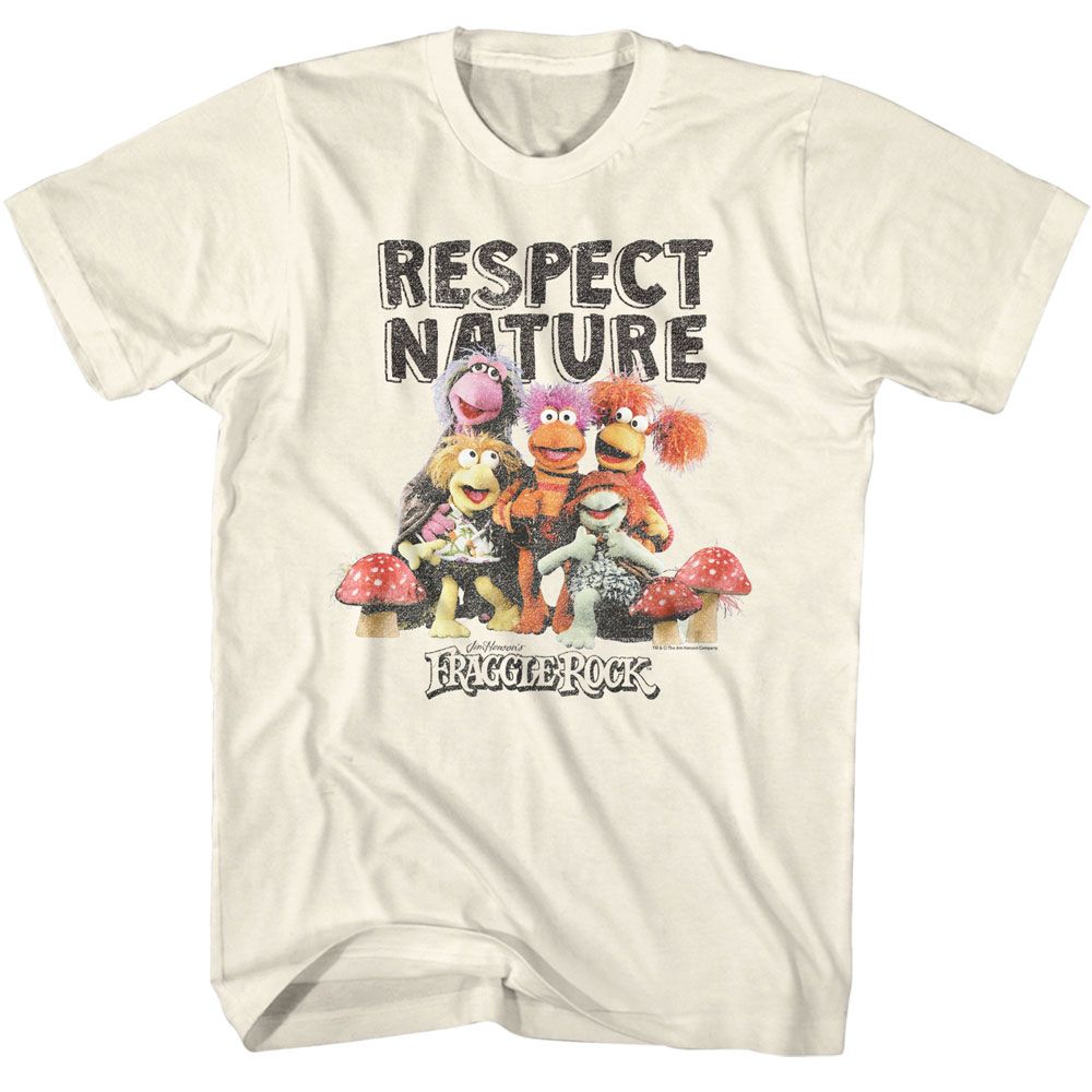 Fraggle Rock Natural Adult Short Sleeve Tshirt