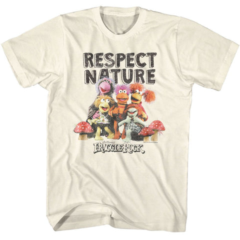 Fraggle Rock Natural Adult Short Sleeve Tshirt