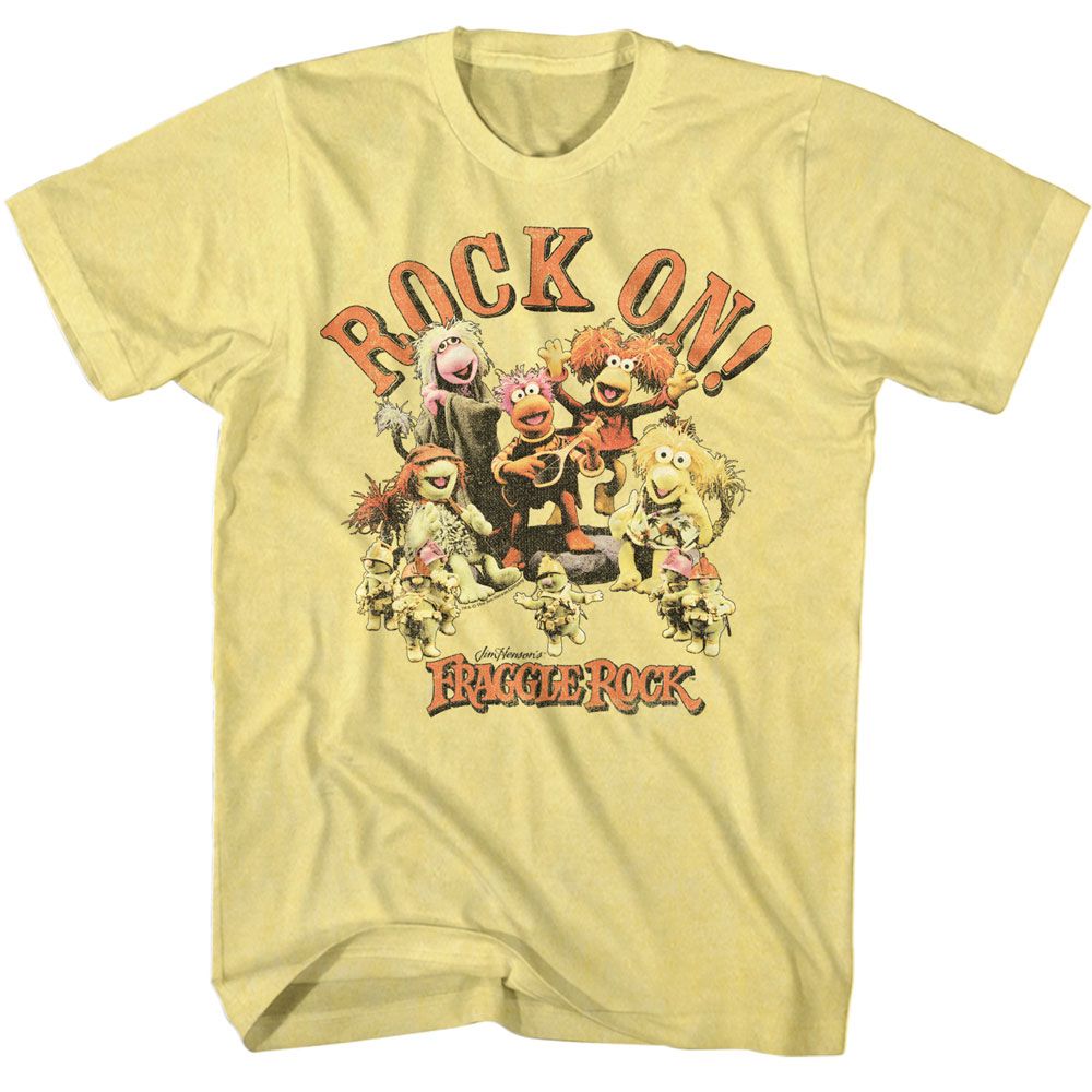 Fraggle Rock Yellow Heather Adult Short Sleeve Tshirt