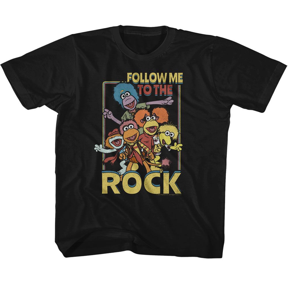 Fraggle Rock Black Youth Short Sleeve Tshirt