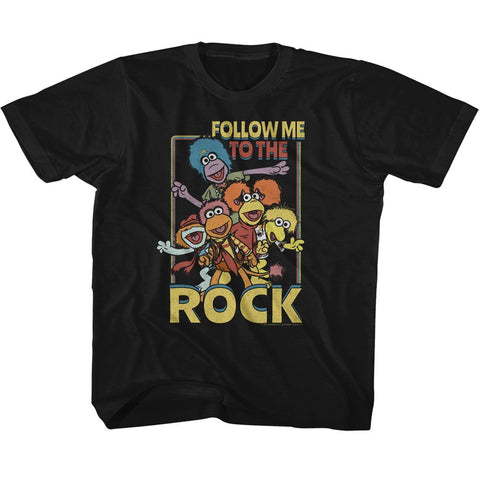 Fraggle Rock Black Youth Short Sleeve Tshirt