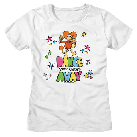 Fraggle Rock White Ladies Short Sleeve Tshirt