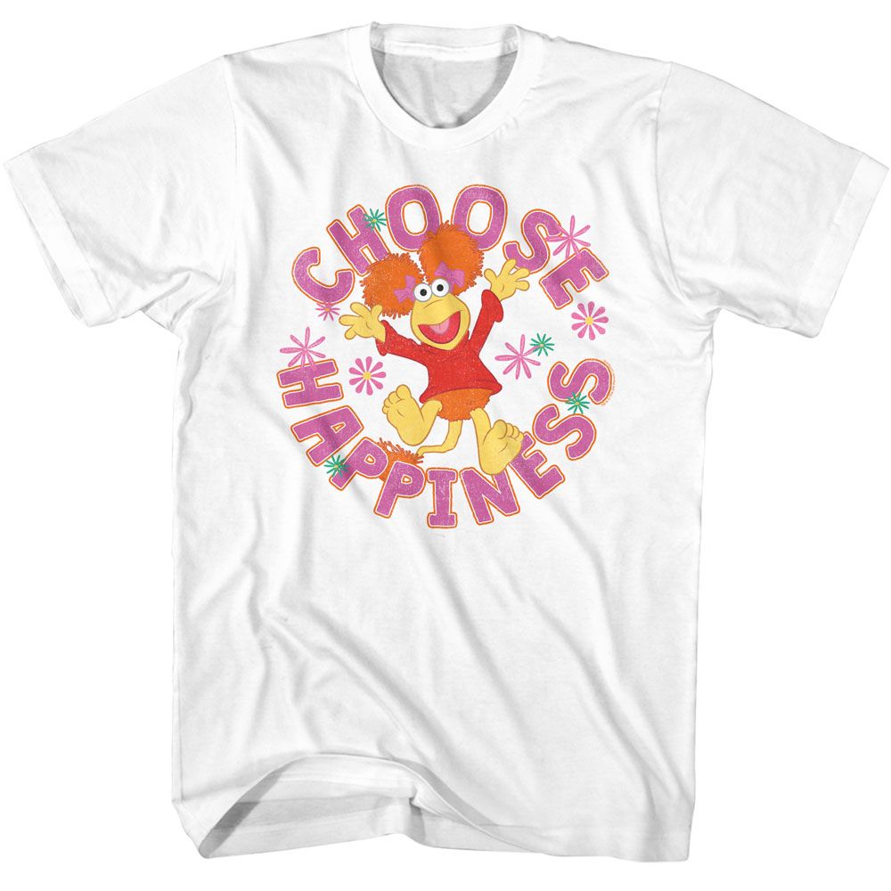 Fraggle Rock White Adult Short Sleeve Tshirt
