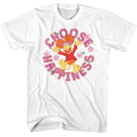 Fraggle Rock White Adult Short Sleeve Tshirt