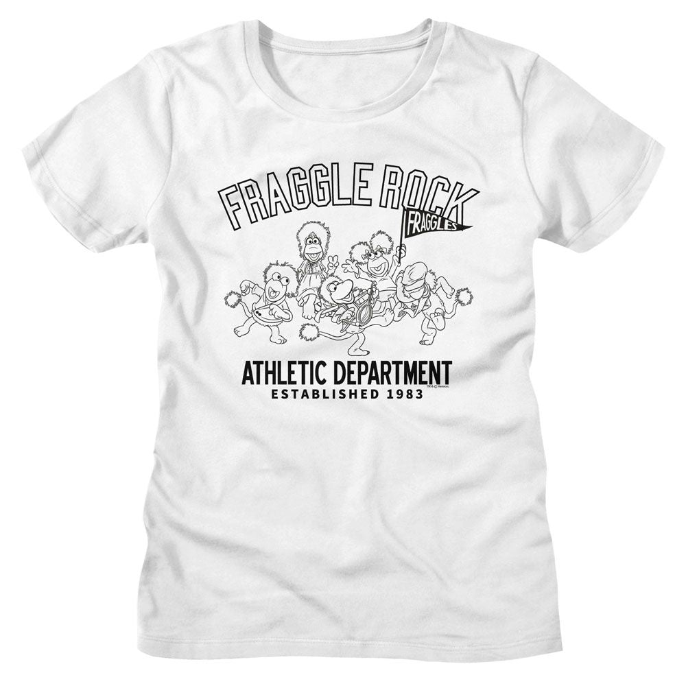 Fraggle Rock White Ladies Short Sleeve Tshirt