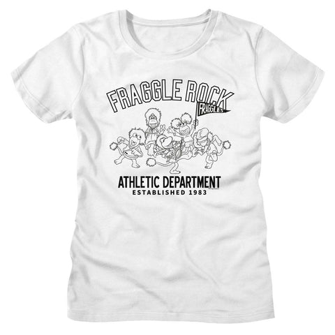 Fraggle Rock White Ladies Short Sleeve Tshirt