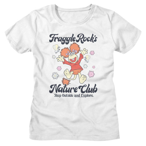 Fraggle Rock White Ladies Short Sleeve Tshirt