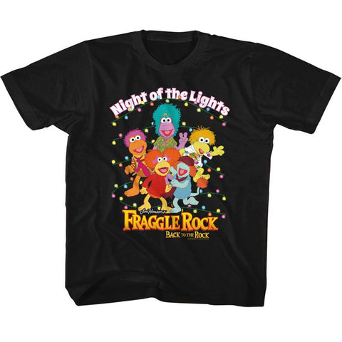 Fraggle Rock Black Youth Short Sleeve Tshirt