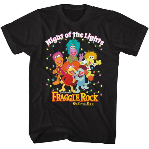 Fraggle Rock Black Adult Short Sleeve Tshirt