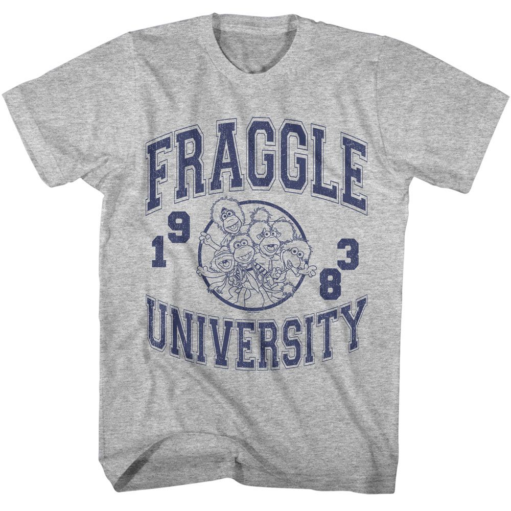 Fraggle Rock Gray Heather Adult Short Sleeve Tshirt