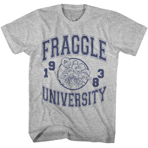 Fraggle Rock Gray Heather Adult Short Sleeve Tshirt